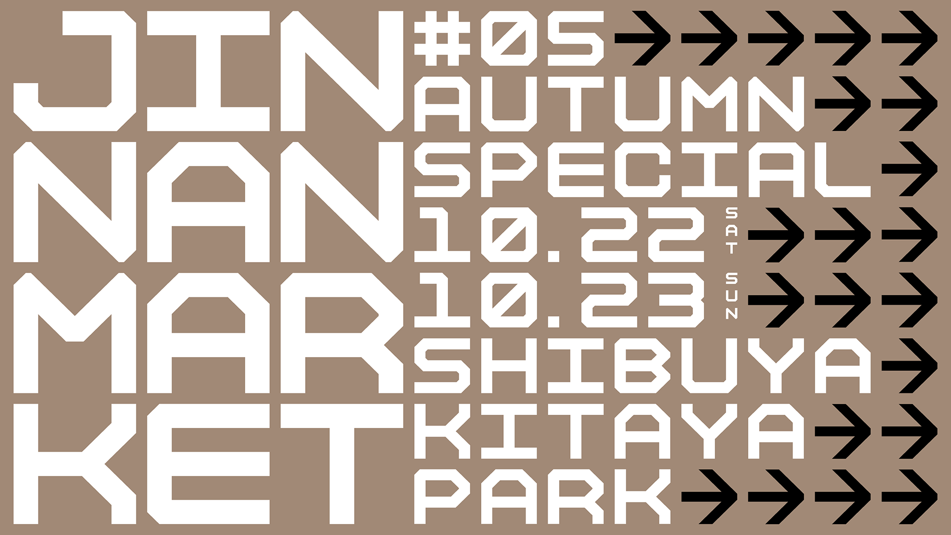 JINNAN MARKET -Autumn Special- 10月22日(土)・23日(日)開催